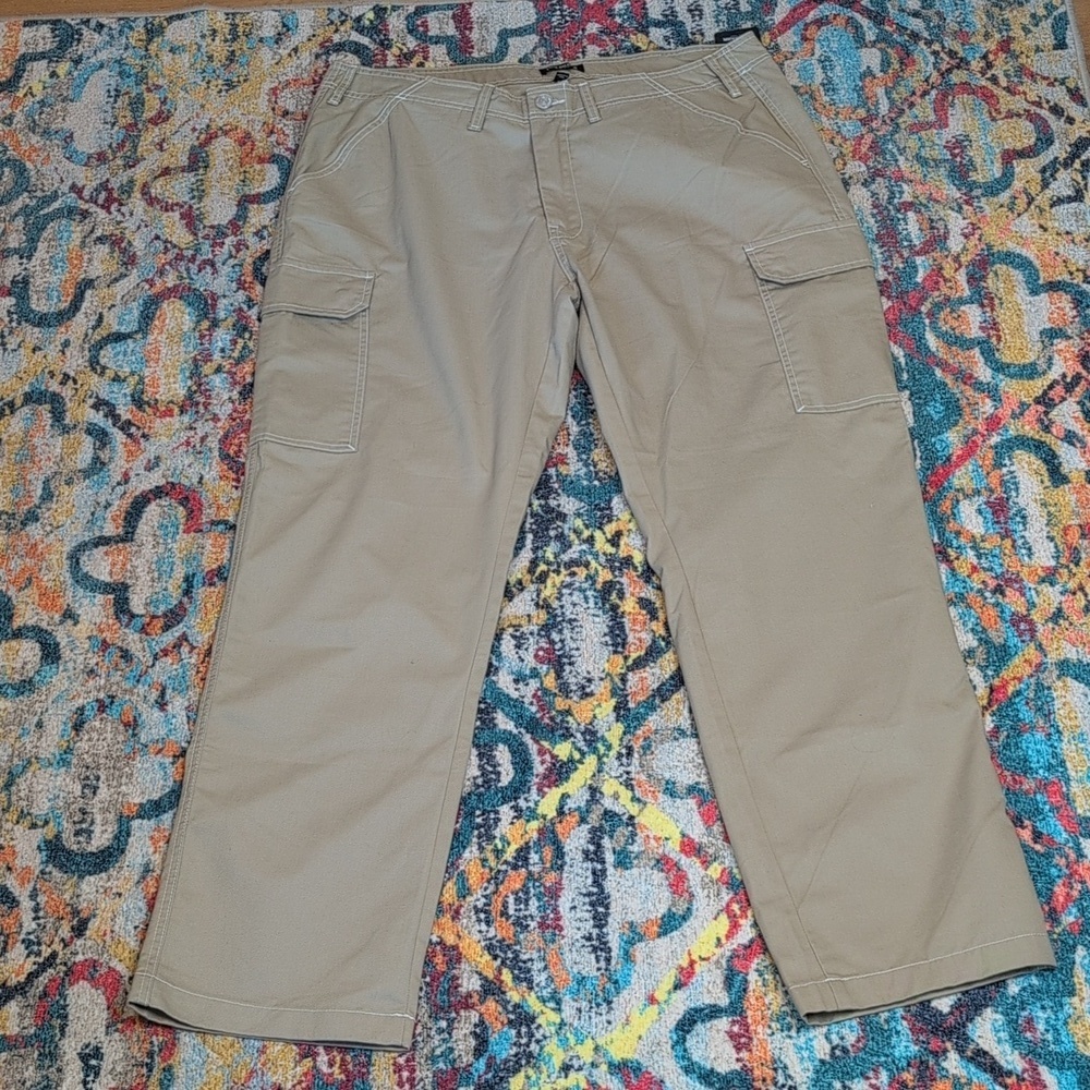 True Religion Men's Cargo Pants, size 38, tan